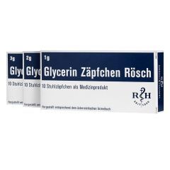 Glycerin Zäpfchen Rösch 1g - 10 Stück